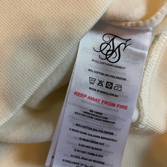 SIKSILK Ecru Essential Crew Sweatshirt - Picture 9 of 13